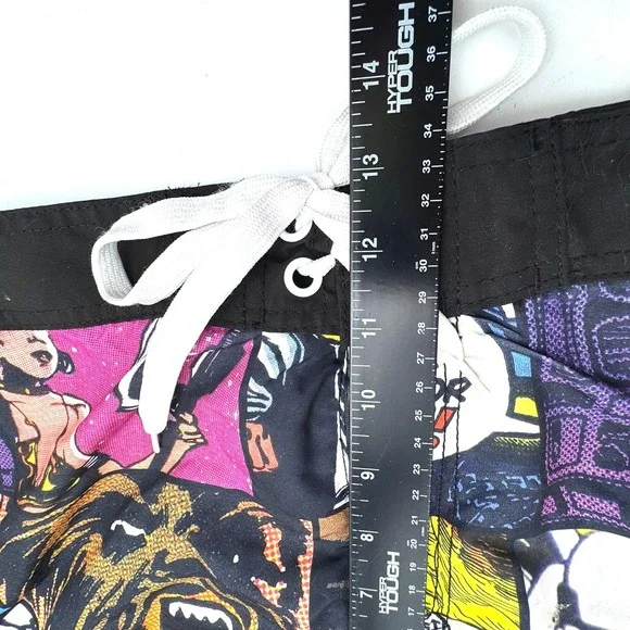 STAR WARS Men's 2XL Retro Vintage Comic Book Collage 8" Board Shorts Swim Trunks - Picture 6 of 8